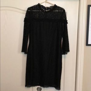 Laundry BLACK lace dress with bell sleeves